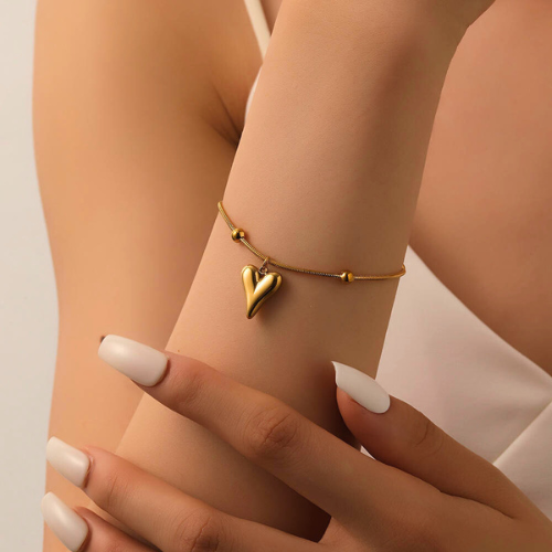 PUFFED HEART BRACELET